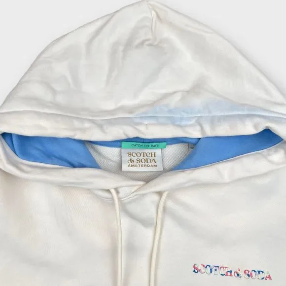 NWOT Scotch & Soda Mens Pullover Logo Hoodie Sweatshirt Sweater Size L (DEFECT) - Picture 14 of 16